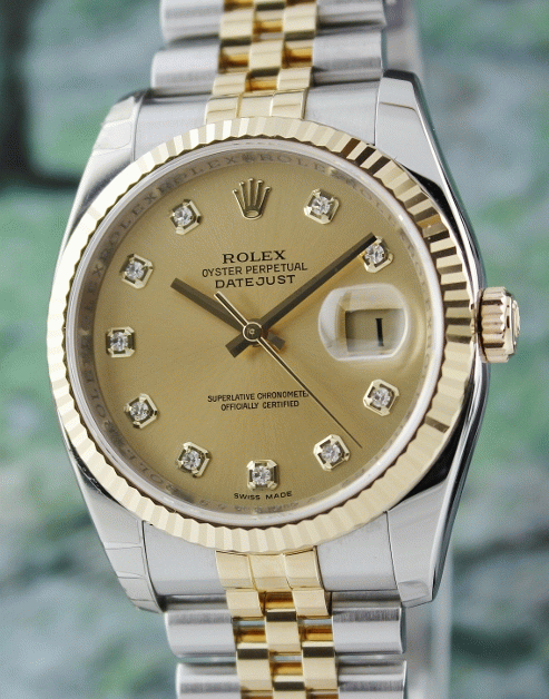 (image for) A ROLEX MEN STEEL & GOLD OYSTER PERPETUAL DATEJUST / 116233