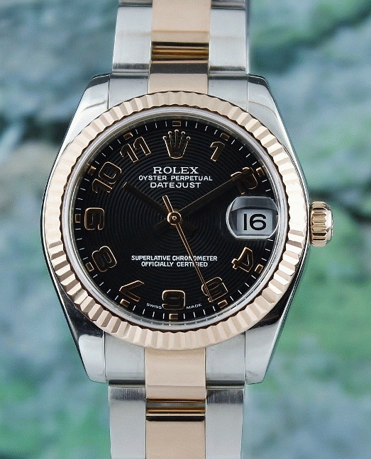 (image for) A ROLEX MID SIZE 18K "ROSE GOLD" OYSTER PERPETUAL DATEJUST / 178271