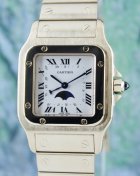 (image for) Like New Cartier 18K Yellow Gold Moon Phase Santos Galbee Watch