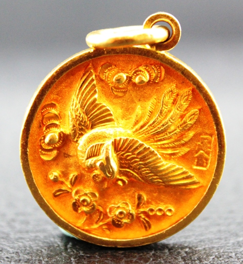THE "ANTIQUE" PURE TEOCHEW GOLD "999" PENDENT