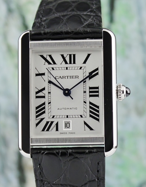 LIKE NEW CARTIER STAINLESS STEEL TANK 